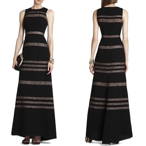 BCBGMaxAzria Dresses & Skirts - BCBGMaxAzria Katiana Lace Inset Sleeveless Gown